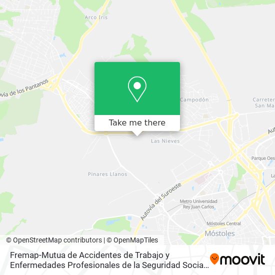 Fremap-Mutua de Accidentes de Trabajo y Enfermedades Profesionales de la Seguridad Social map