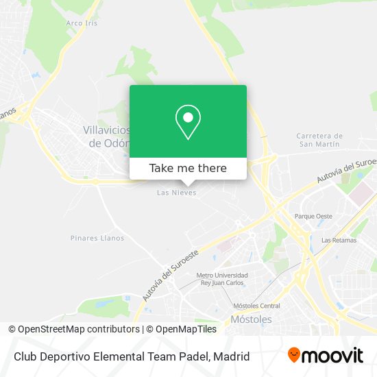 mapa Club Deportivo Elemental Team Padel