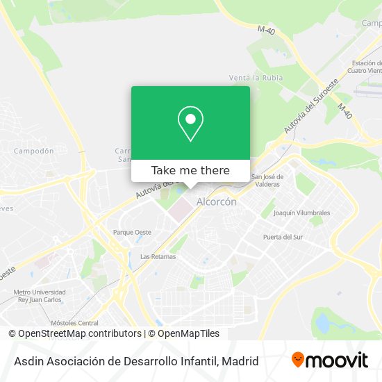 mapa Asdin Asociación de Desarrollo Infantil