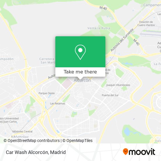 mapa Car Wash Alcorcón