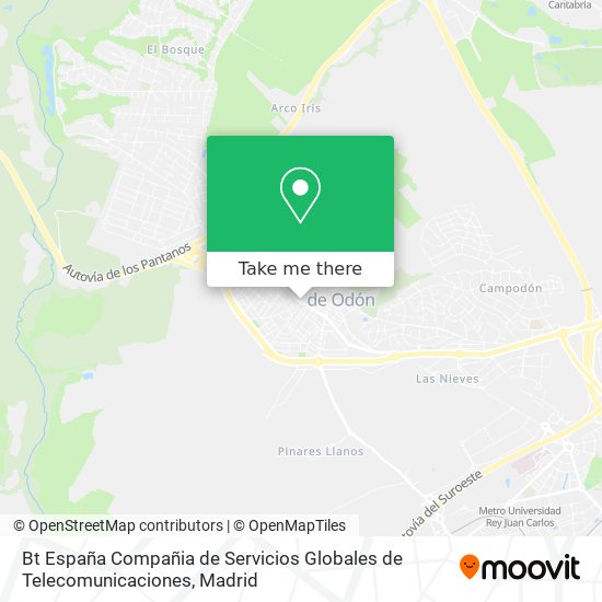 mapa Bt España Compañia de Servicios Globales de Telecomunicaciones