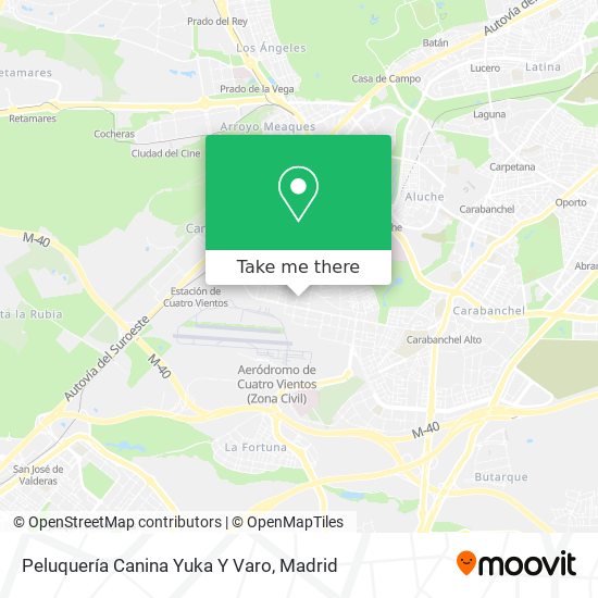 Peluquería Canina Yuka Y Varo map