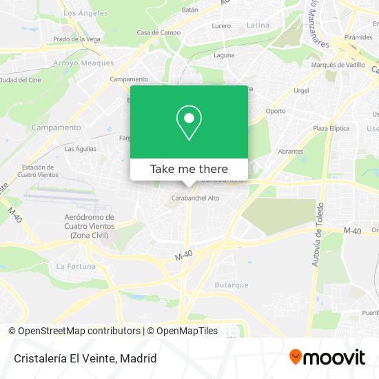 Cristalería El Veinte map
