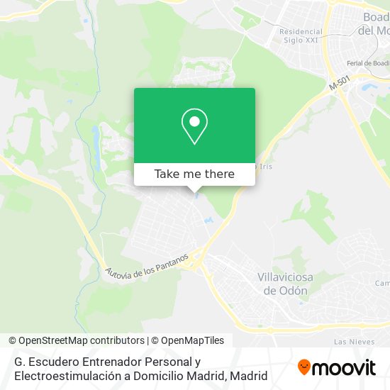 mapa G. Escudero Entrenador Personal y Electroestimulación a Domicilio Madrid