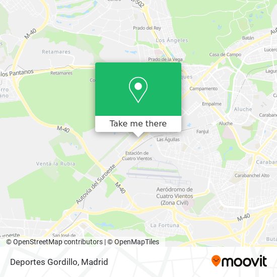 Deportes Gordillo map