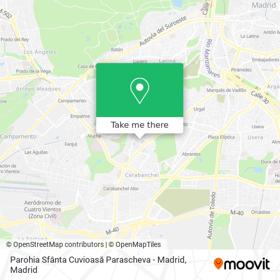 mapa Parohia Sfânta Cuvioasă Parascheva - Madrid