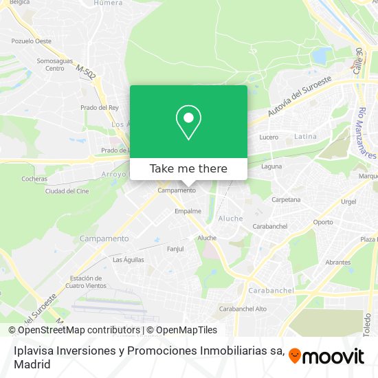 Iplavisa Inversiones y Promociones Inmobiliarias sa map