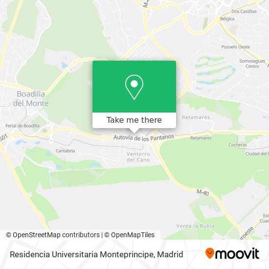 Residencia Universitaria Monteprincipe map