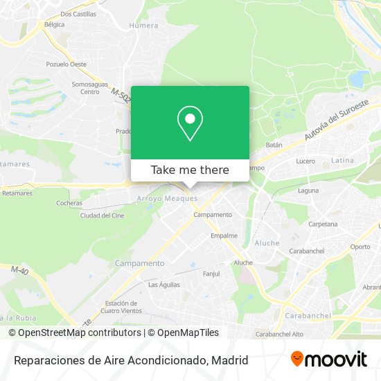 mapa Reparaciones de Aire Acondicionado