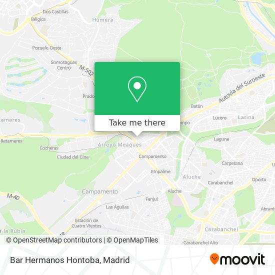 mapa Bar Hermanos Hontoba