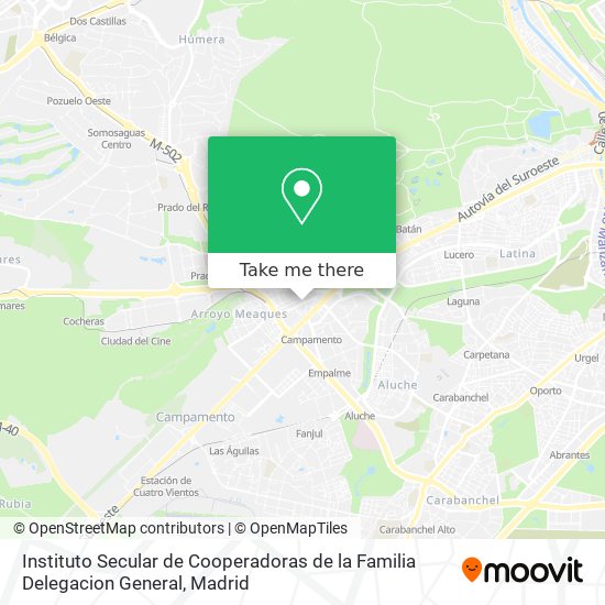 Instituto Secular de Cooperadoras de la Familia Delegacion General map