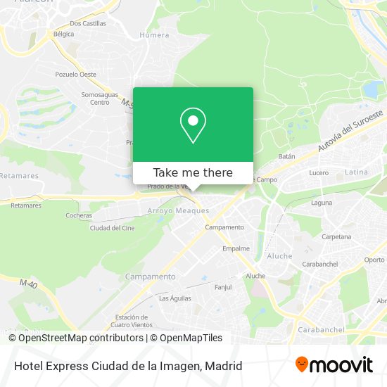 Hotel Express Ciudad de la Imagen map