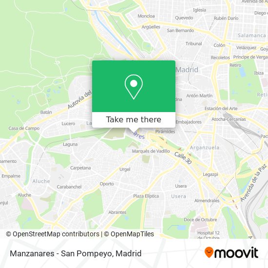 mapa Manzanares - San Pompeyo