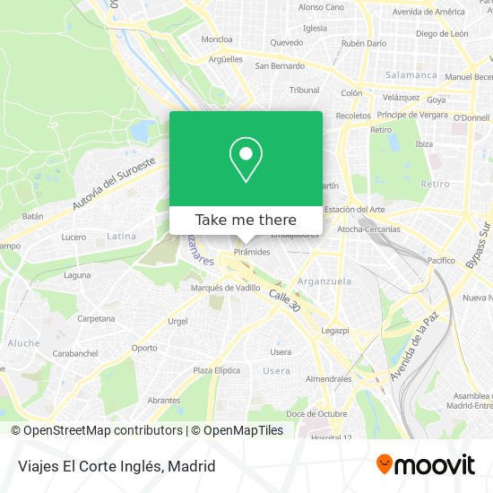 Viajes El Corte Inglés map