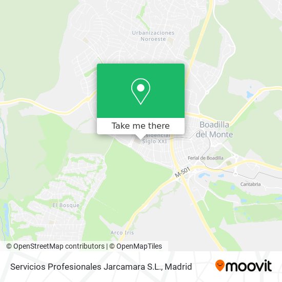 mapa Servicios Profesionales Jarcamara S.L.