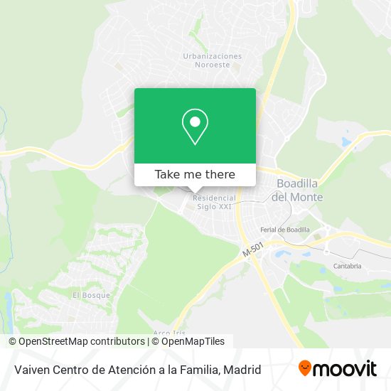 Vaiven Centro de Atención a la Familia map