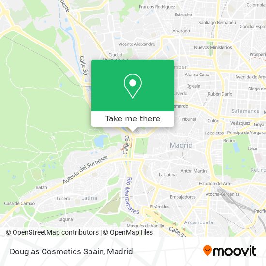 Douglas Cosmetics Spain map