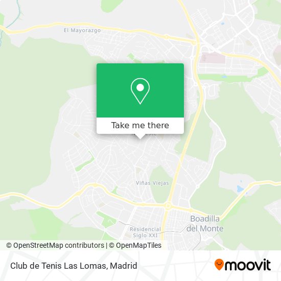 mapa Club de Tenis Las Lomas