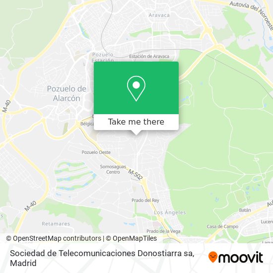 Sociedad de Telecomunicaciones Donostiarra sa map