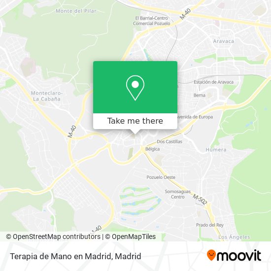 mapa Terapia de Mano en Madrid