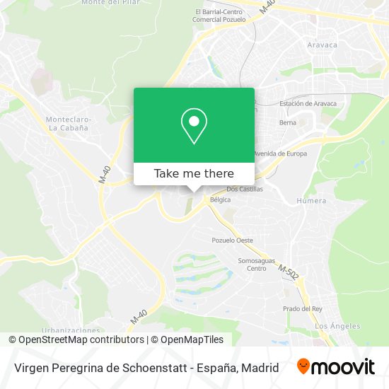Virgen Peregrina de Schoenstatt - España map