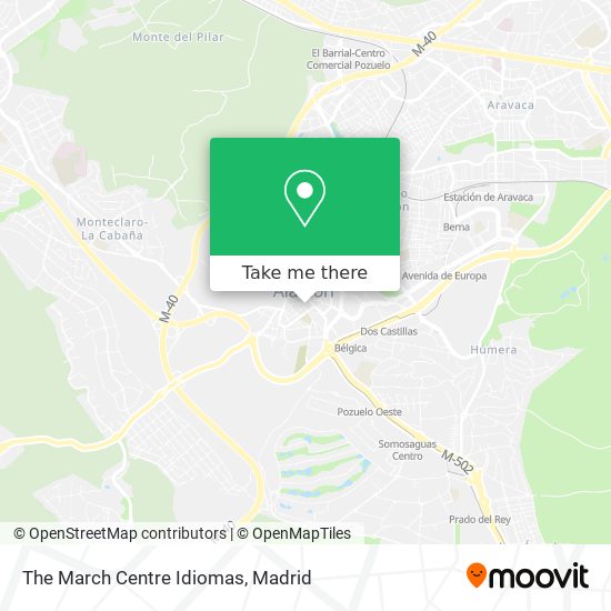 The March Centre Idiomas map