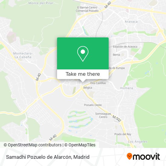 Samadhi Pozuelo de Alarcón map