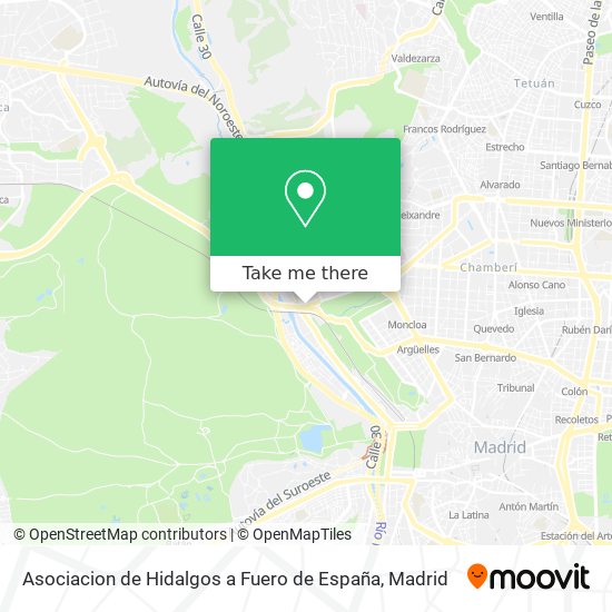 mapa Asociacion de Hidalgos a Fuero de España