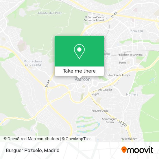 Burguer Pozuelo map