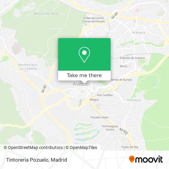 mapa Tintoreria Pozuelo