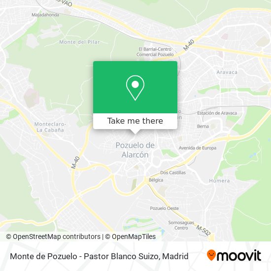 mapa Monte de Pozuelo - Pastor Blanco Suizo