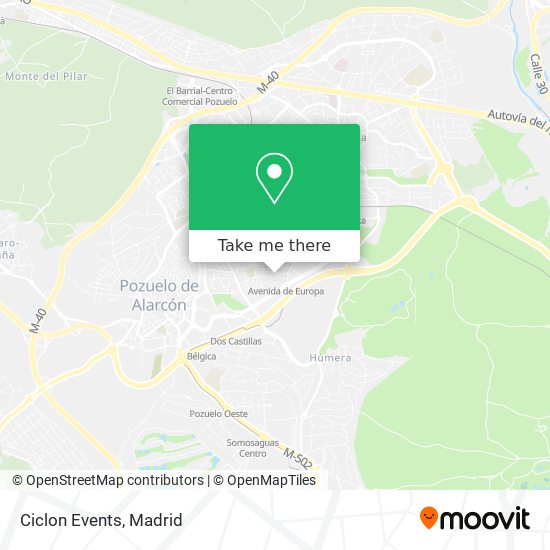 Ciclon Events map