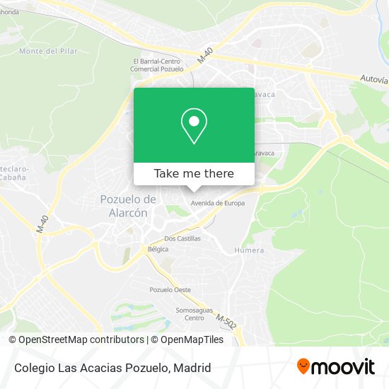 Colegio Las Acacias Pozuelo map