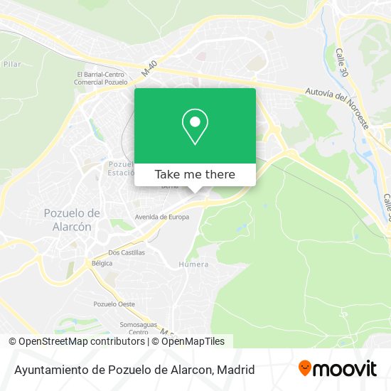 mapa Ayuntamiento de Pozuelo de Alarcon