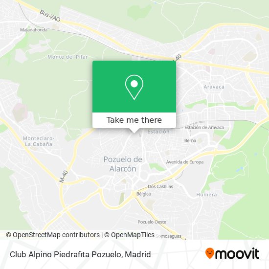Club Alpino Piedrafita Pozuelo map