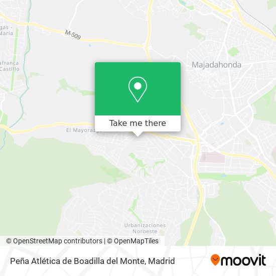 mapa Peña Atlética de Boadilla del Monte