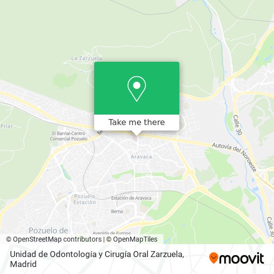 Unidad de Odontología y Cirugía Oral Zarzuela map