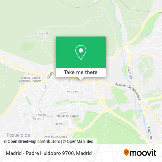 mapa Madrid - Padre Huidobro 9700