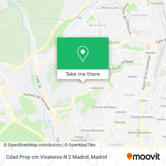 mapa Cdad Prop cm Vinateros N 2 Madrid