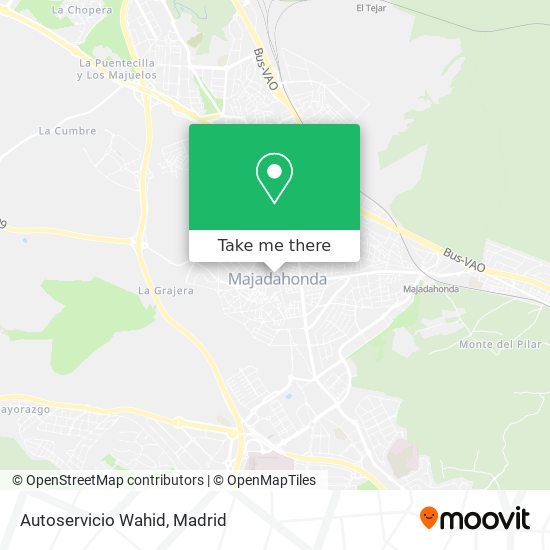 Autoservicio Wahid map