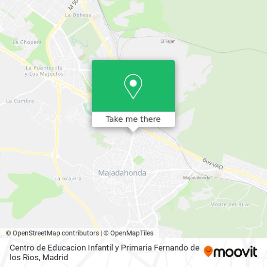 mapa Centro de Educacion Infantil y Primaria Fernando de los Rios