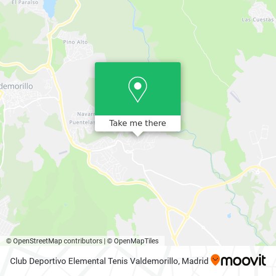 mapa Club Deportivo Elemental Tenis Valdemorillo