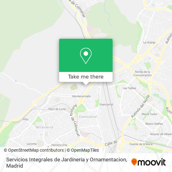 mapa Servicios Integrales de Jardínería y Ornamentacion