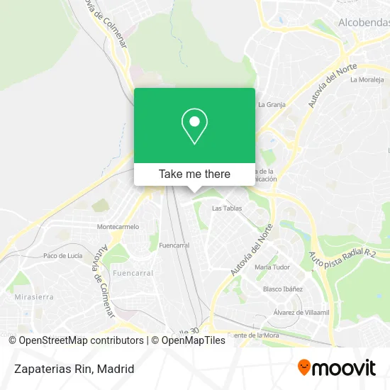 Zapaterias Rin map