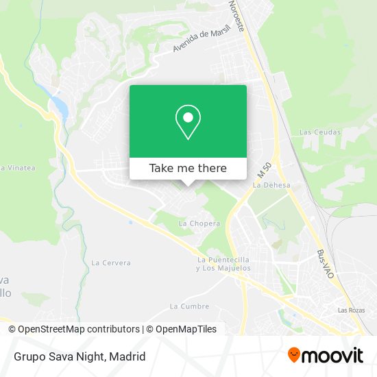 Grupo Sava Night map