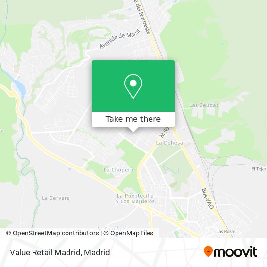 Value Retail Madrid map