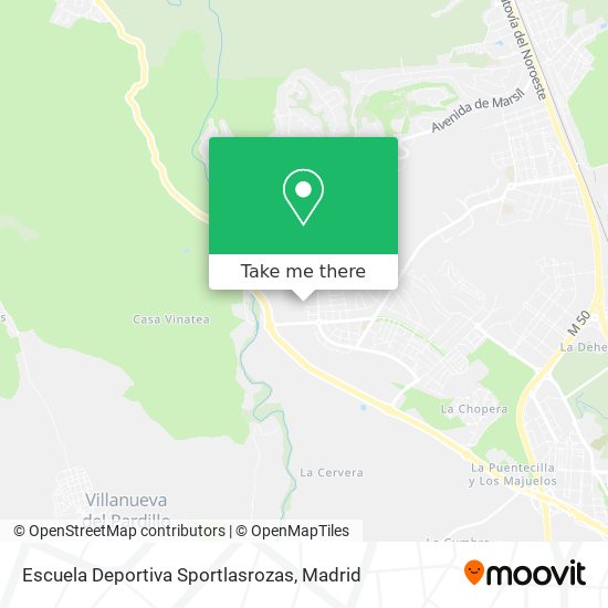 mapa Escuela Deportiva Sportlasrozas