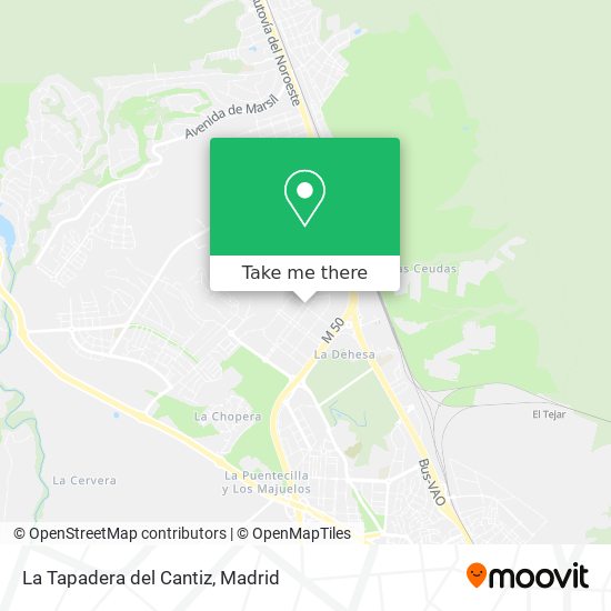 La Tapadera del Cantiz map
