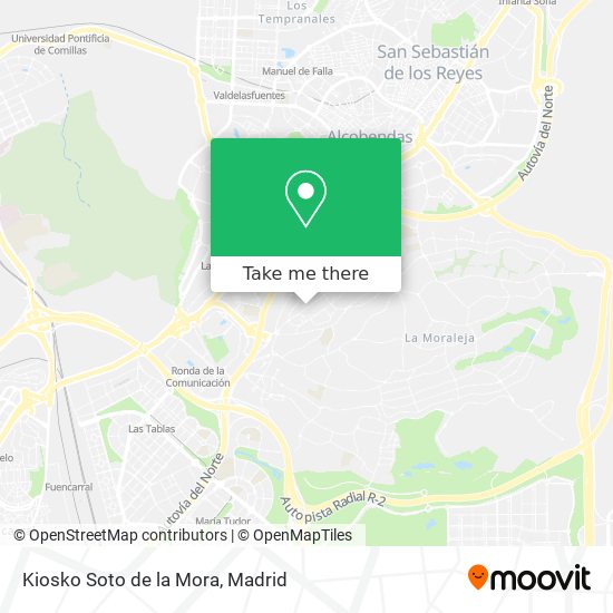 Kiosko Soto de la Mora map