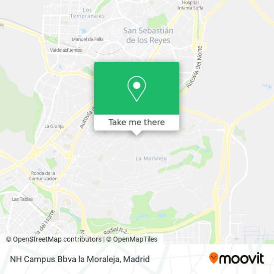 NH Campus Bbva la Moraleja map